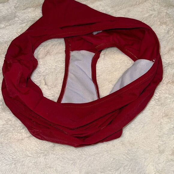 Zaful maroon red tummy control bikini bottoms | Sz S - Picture 4 of 5